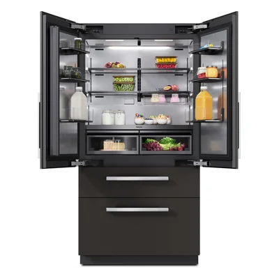 Miele MasterCool French-door refrigerator, doors open